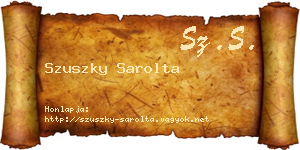 Szuszky Sarolta névjegykártya