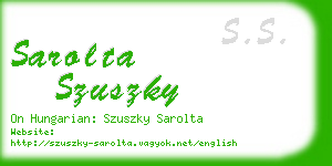 sarolta szuszky business card